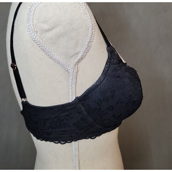 Savage X Fenty BLACK Lace Padded Balconette bra 32DDD - Picture 4 of 12
